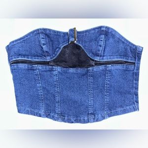 Cider strapless denim top.